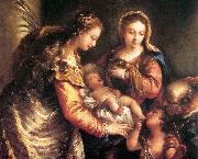 GUARDI, Gianantonio Holy Family with St John the Baptist and St Catherine gu oil painting